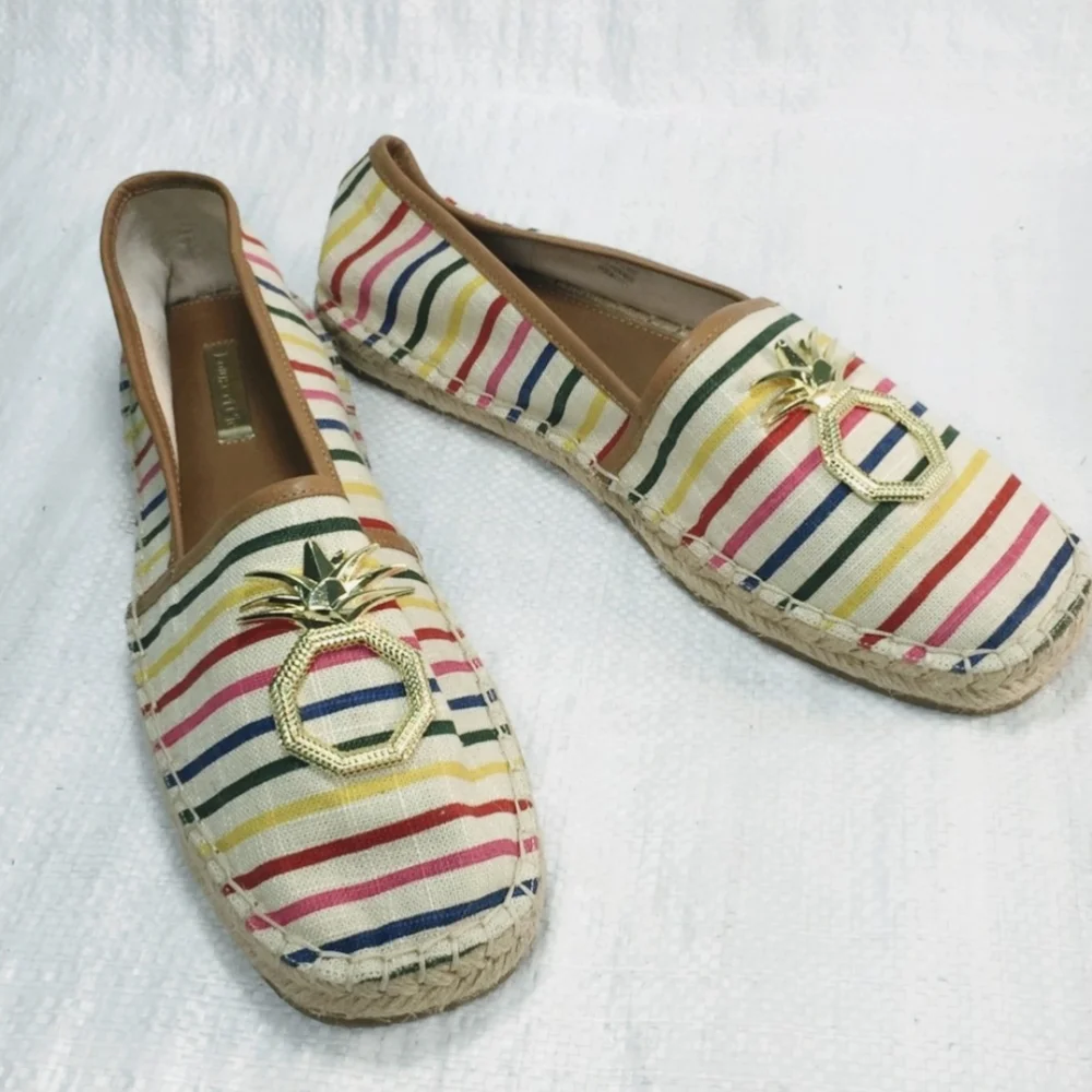 Rainbow Canvas Espadrille Flats - Louise Et Cie Summer Shoes 10